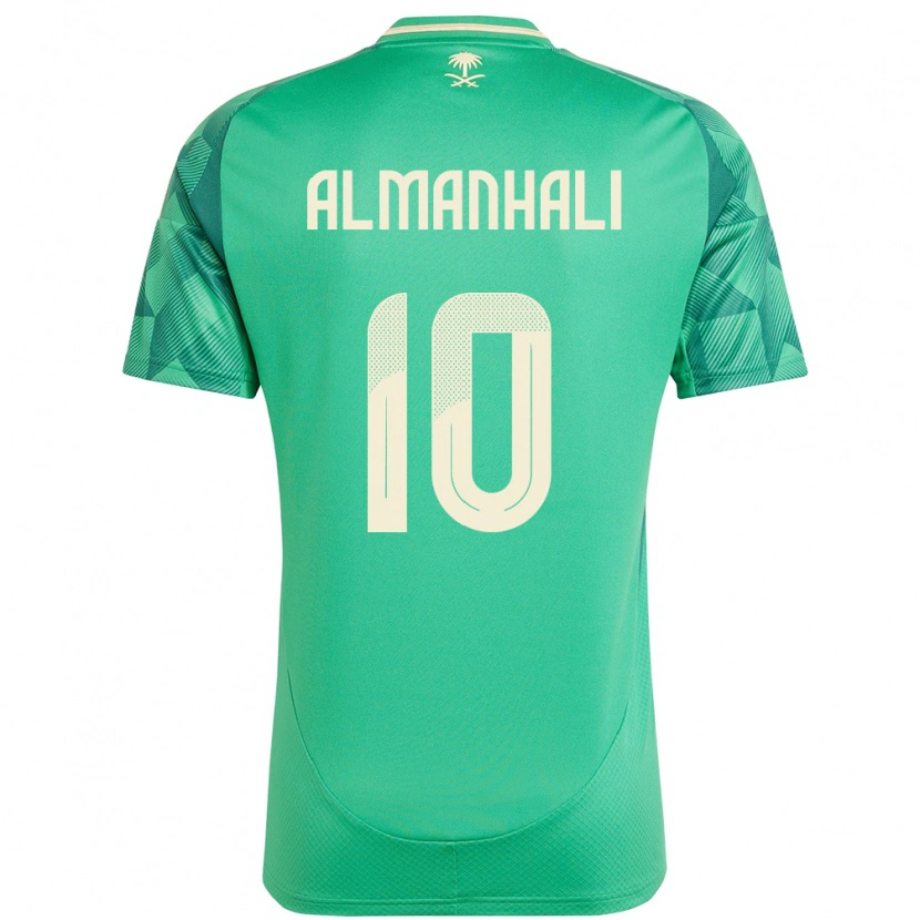 Danxen Mulher Camisola Arábia Saudita Suwailem Almanhali #10 Verde Principal 24-26 Camisa
