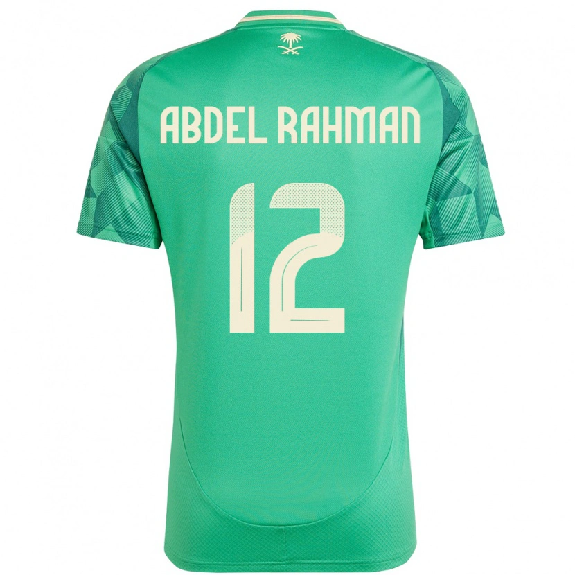 Danxen Mulher Camisola Arábia Saudita Mona Abdel Rahman #12 Verde Principal 24-26 Camisa