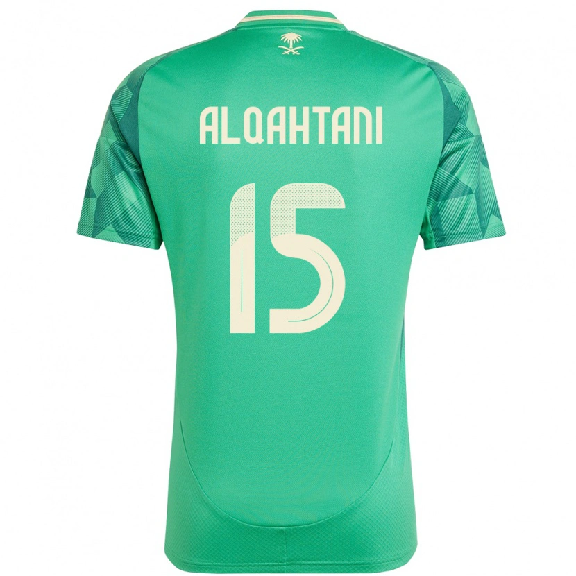 Danxen Mulher Camisola Arábia Saudita Mohammed Alqahtani #15 Verde Principal 24-26 Camisa