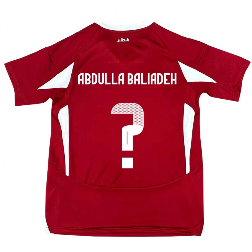 Danxen Mulher Camisola Catar Yousef Abdulla Baliadeh #0 Vermelho Principal 24-26 Camisa