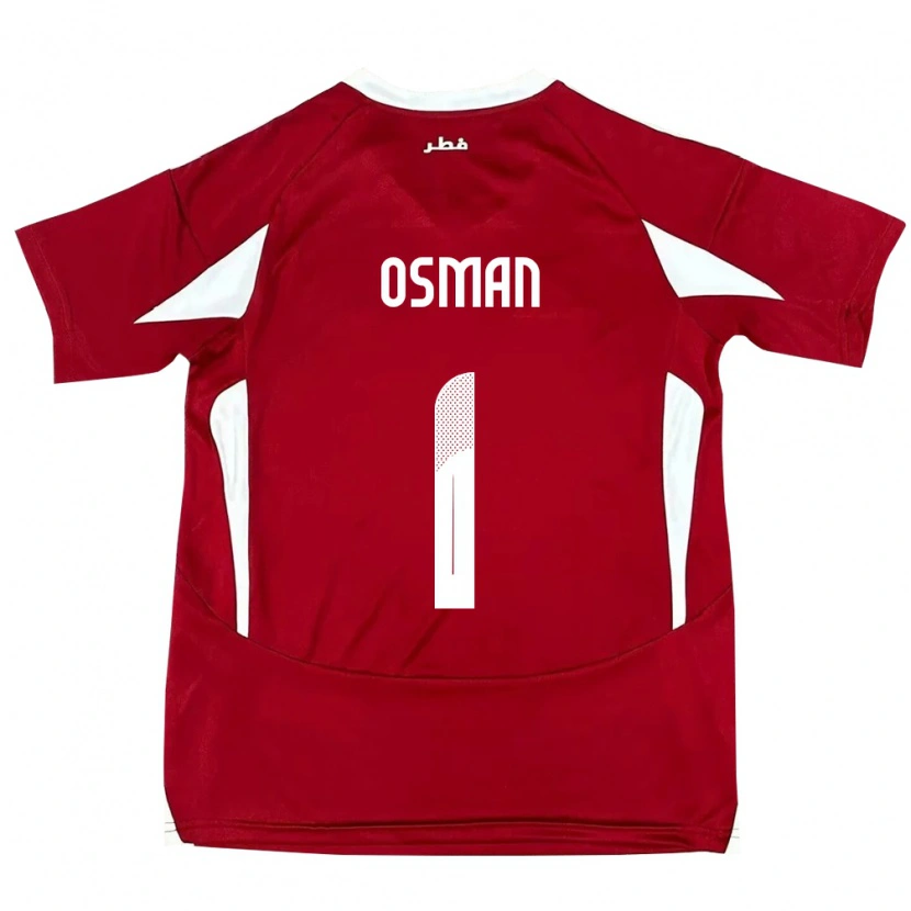 Danxen Mulher Camisola Catar Abubaker Osman #1 Vermelho Principal 24-26 Camisa