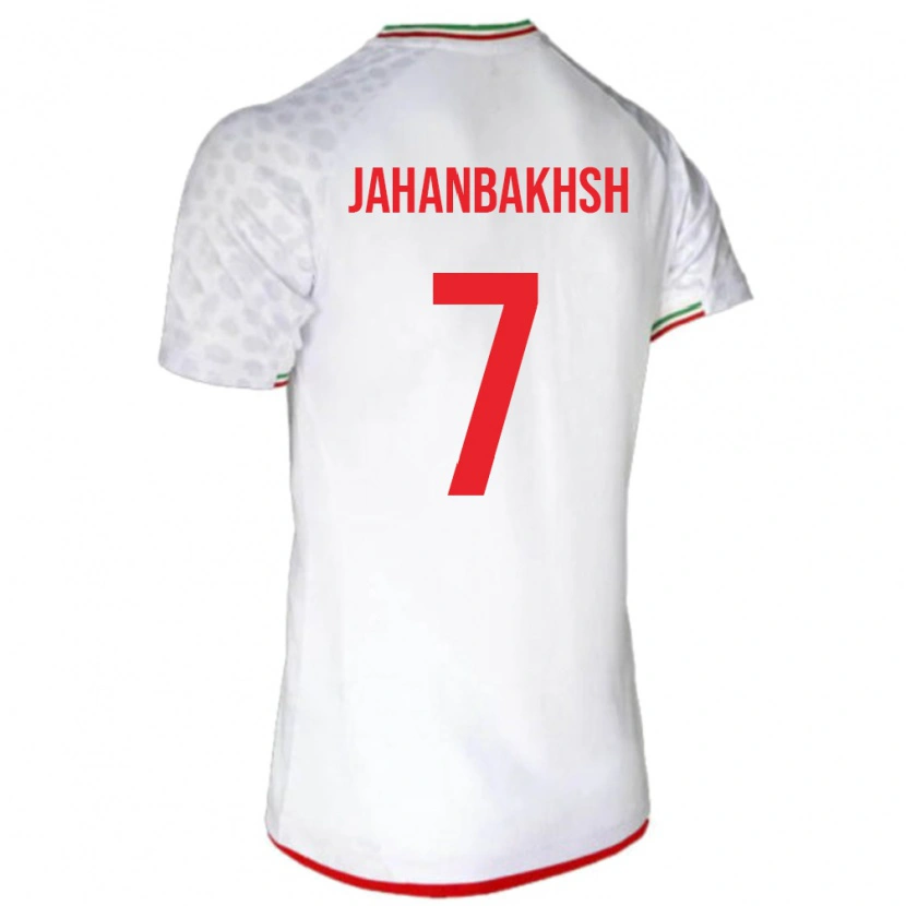 Danxen Mulher Camisola Irã Alireza Jahanbakhsh #7 Branco Principal 24-26 Camisa