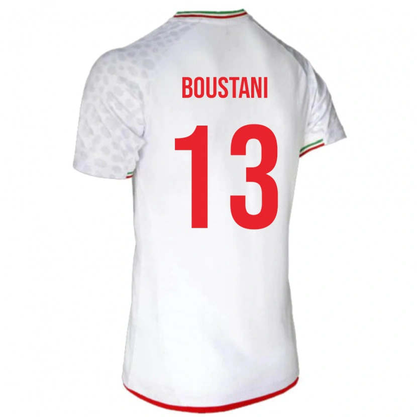 Danxen Mulher Camisola Irã Amirmohammad Boustani #13 Branco Principal 24-26 Camisa