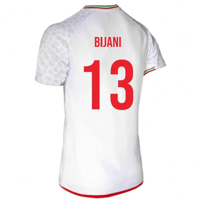 Danxen Mulher Camisola Irã Hossein Bijani #13 Branco Principal 24-26 Camisa