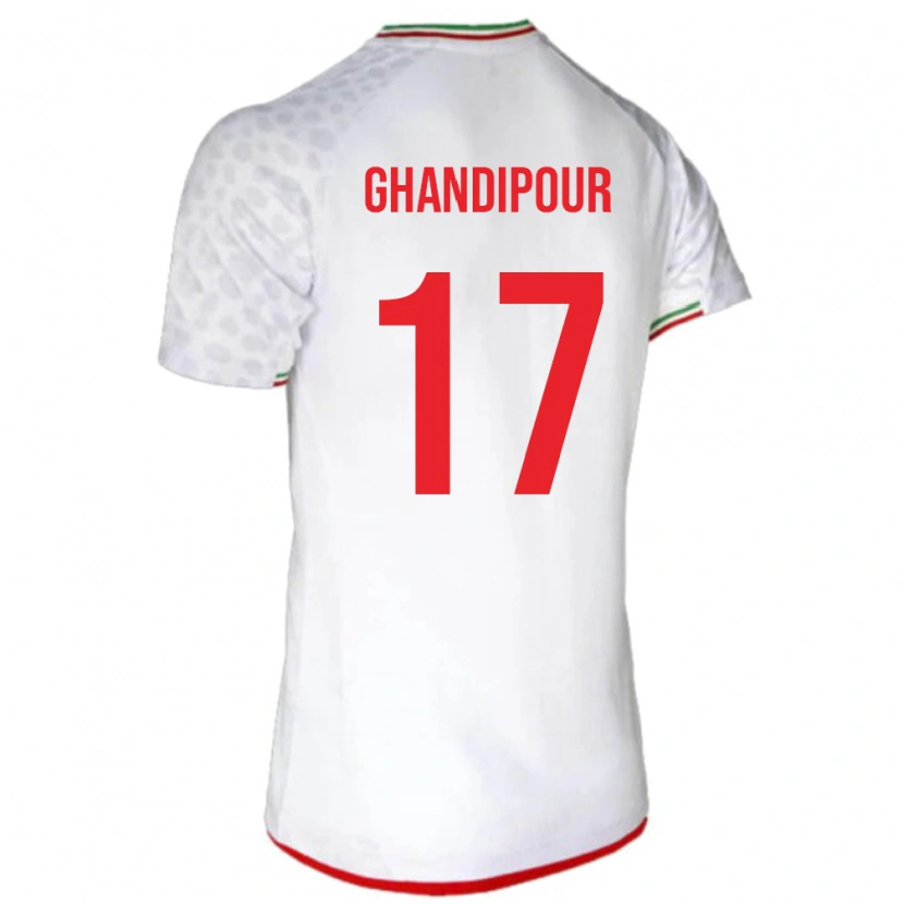 Danxen Mulher Camisola Irã Reza Ghandipour #17 Branco Principal 24-26 Camisa