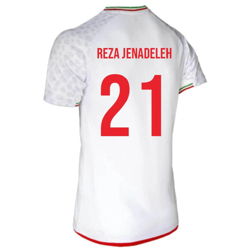 Danxen Mulher Camisola Irã Ahmad Reza Jenadeleh #21 Branco Principal 24-26 Camisa