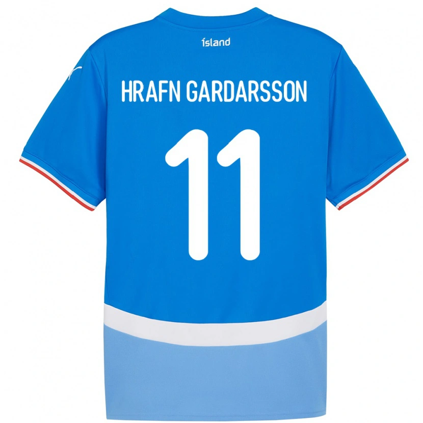 Danxen Mulher Camisola Islândia Bjarki Hrafn Gardarsson #11 Azul Principal 24-26 Camisa