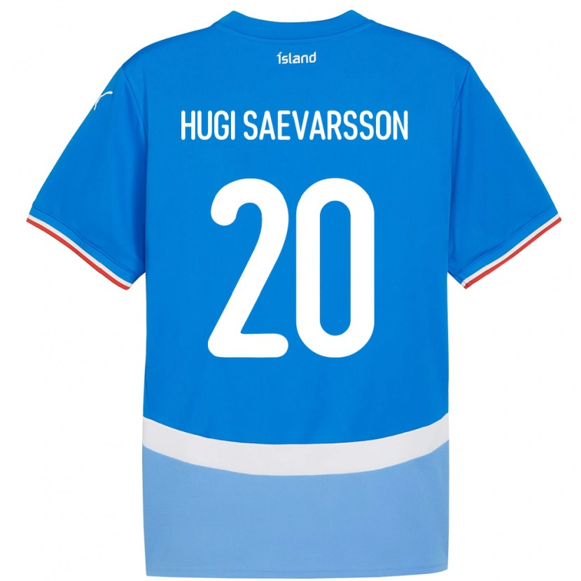 Danxen Mulher Camisola Islândia Róbert Hugi Saevarsson #20 Azul Principal 24-26 Camisa