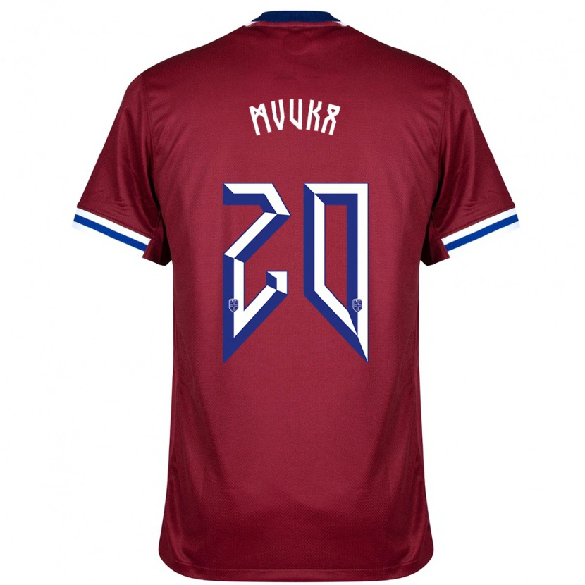 Danxen Mulher Camisola Noruega Joel Mvuka #20 Vermelho Azul Branco Principal 24-26 Camisa