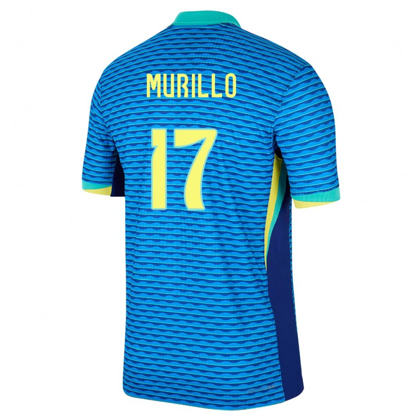 Danxen Mulher Camisola Brasil Murillo #17 Azul Alternativa 24-26 Camisa