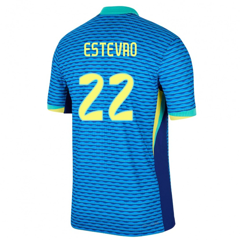 Danxen Mulher Camisola Brasil Estêvão #22 Azul Alternativa 24-26 Camisa