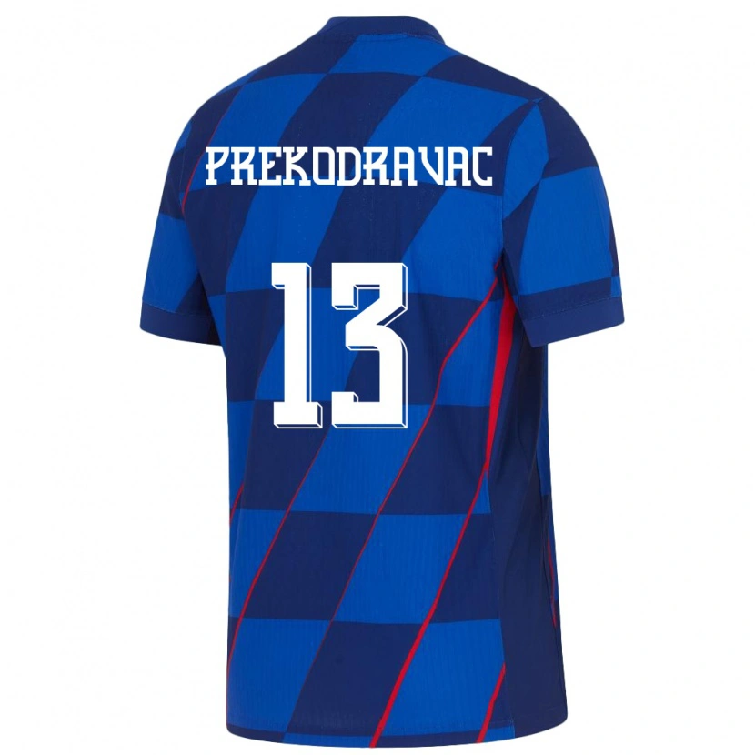 Danxen Mulher Camisola Croácia Marin Prekodravac #13 Azul Alternativa 24-26 Camisa