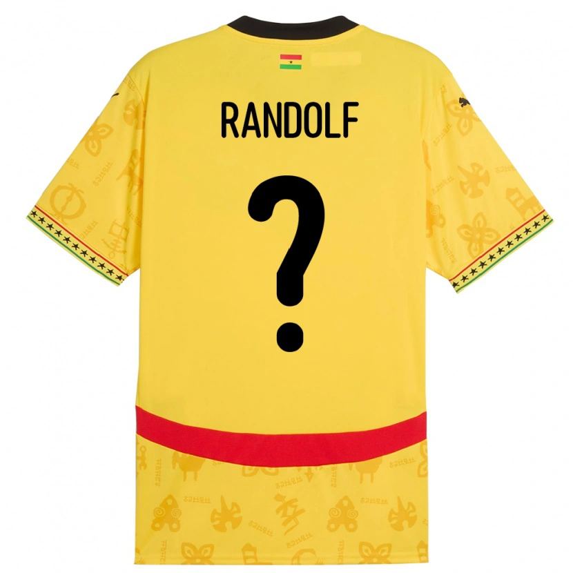 Danxen Mulher Camisola Gana Augustine Randolf #0 Amarelo Alternativa 24-26 Camisa