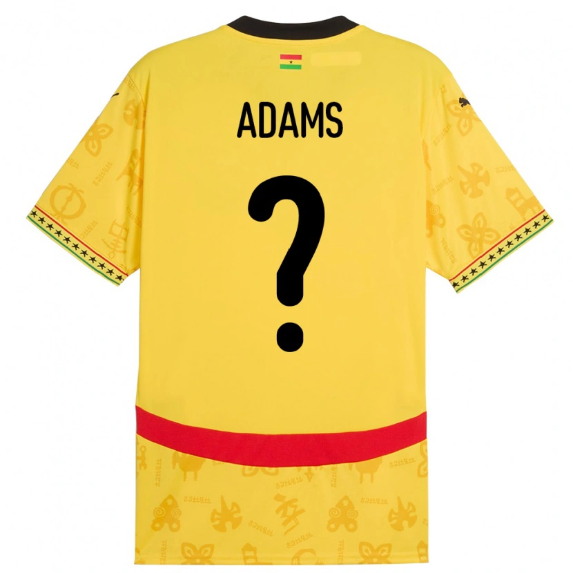 Danxen Mulher Camisola Gana Salim Adams #0 Amarelo Alternativa 24-26 Camisa