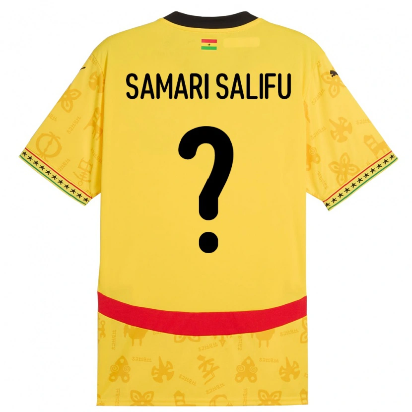 Danxen Mulher Camisola Gana Abass Samari Salifu #0 Amarelo Alternativa 24-26 Camisa
