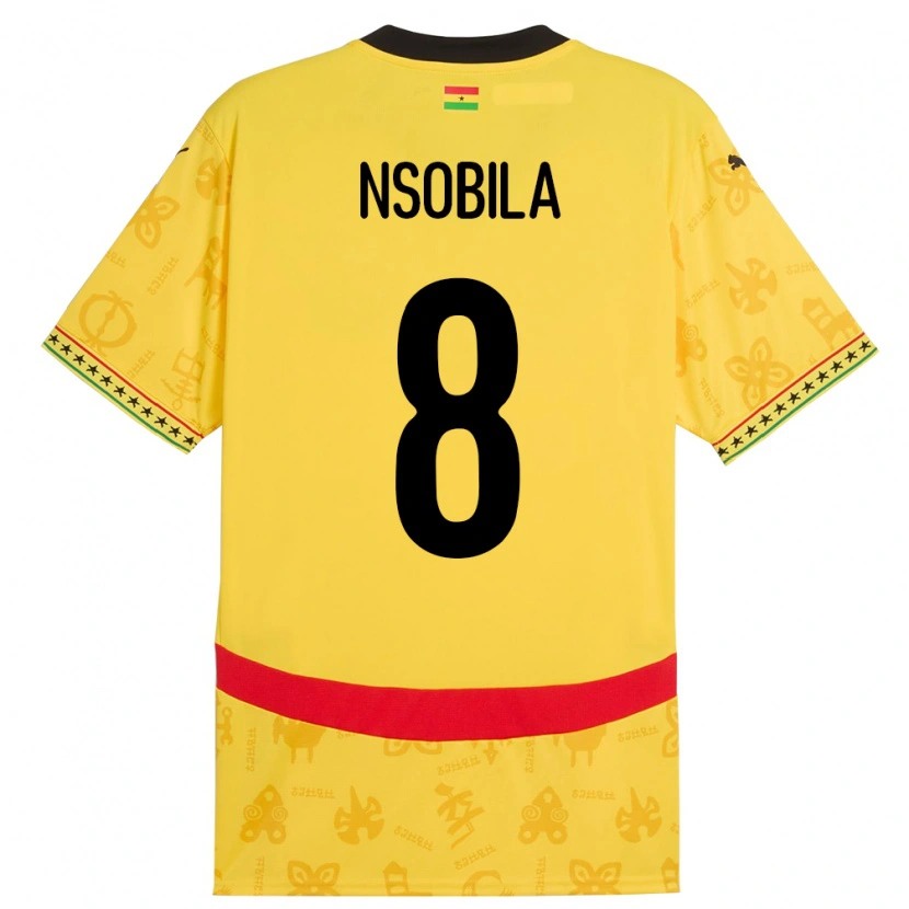 Danxen Mulher Camisola Gana Dominic Nsobila #8 Amarelo Alternativa 24-26 Camisa