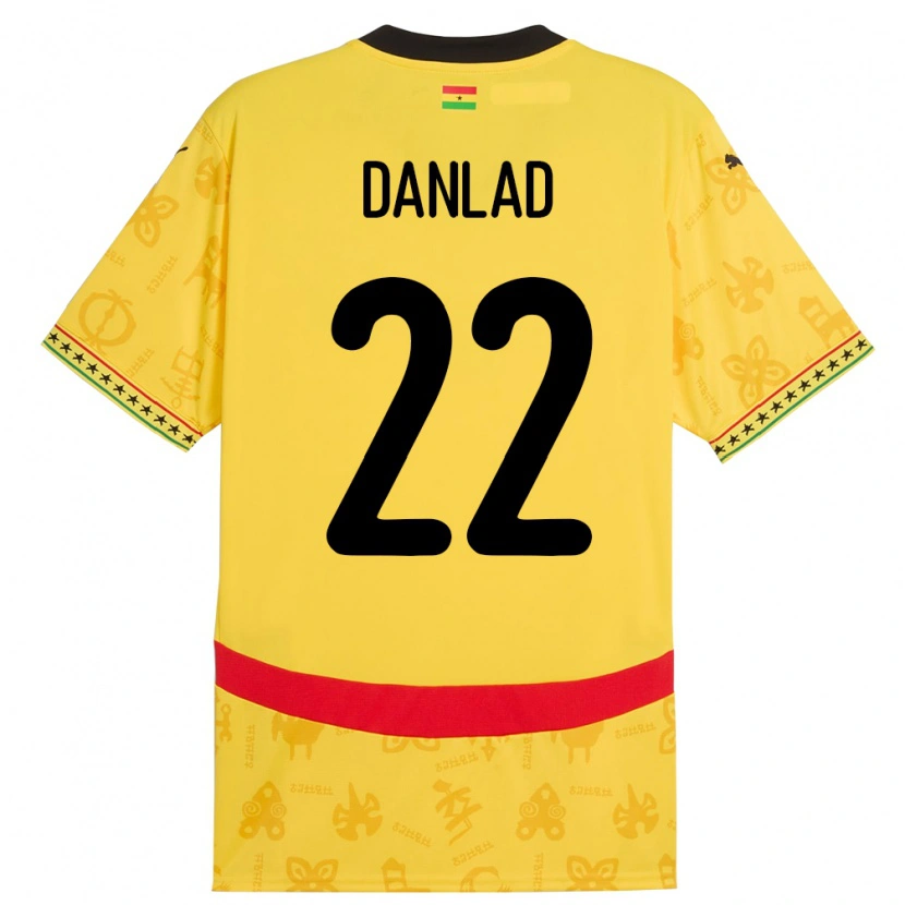 Danxen Mulher Camisola Gana Ibrahim Danlad #22 Amarelo Alternativa 24-26 Camisa