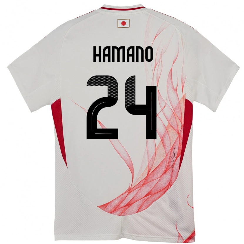 Danxen Mulher Camisola Japão Maika Hamano #24 Branco Alternativa 24-26 Camisa