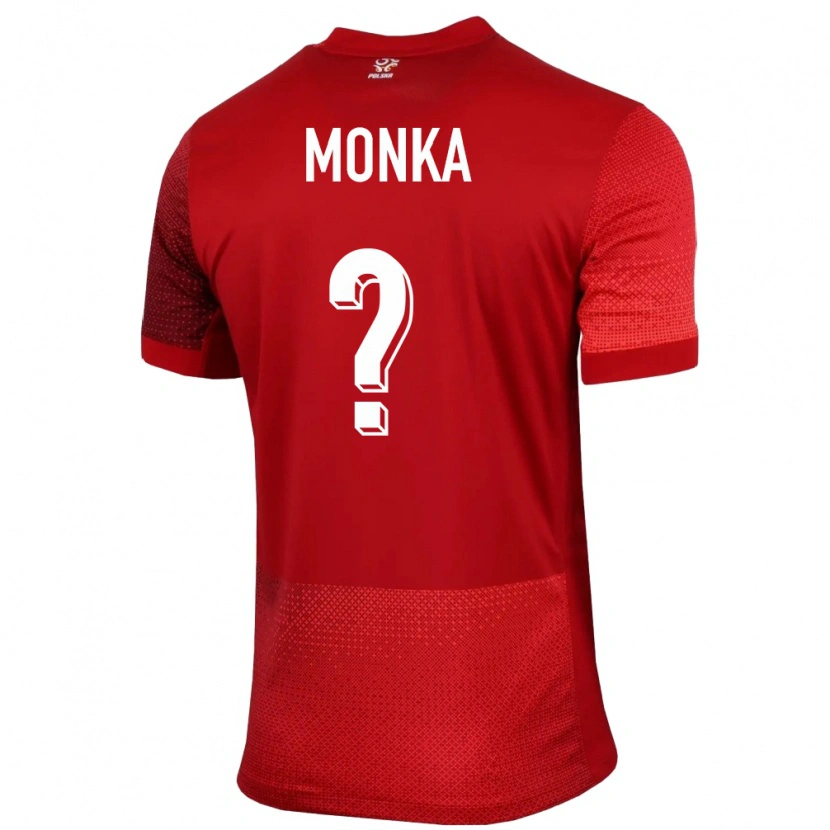 Danxen Mulher Camisola Polónia Wojciech Monka #0 Vermelho Alternativa 24-26 Camisa