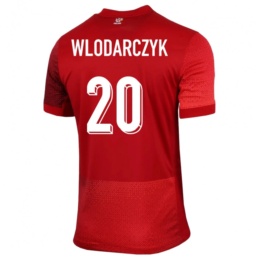 Danxen Mulher Camisola Polónia Szymon Wlodarczyk #20 Vermelho Alternativa 24-26 Camisa