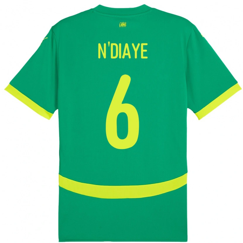 Danxen Mulher Camisola Senegal Niakhate N Diaye #6 Verde Alternativa 24-26 Camisa