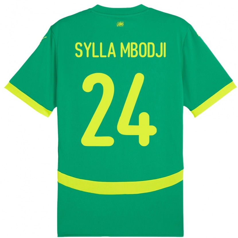 Danxen Mulher Camisola Senegal Coumba Sylla Mbodji #24 Verde Alternativa 24-26 Camisa