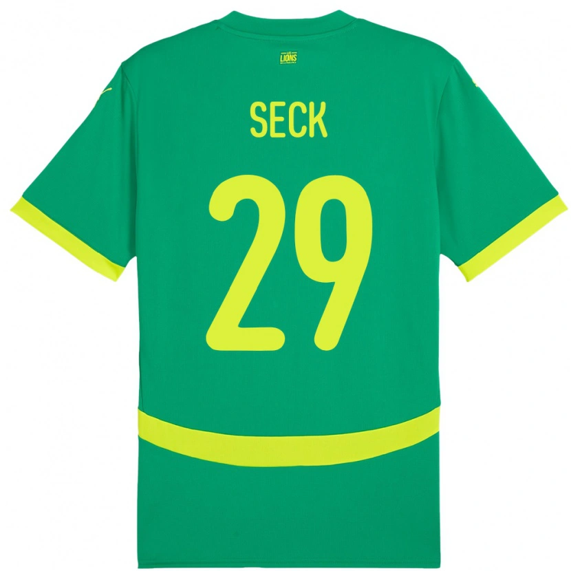 Danxen Mulher Camisola Senegal Demba Seck #29 Verde Alternativa 24-26 Camisa