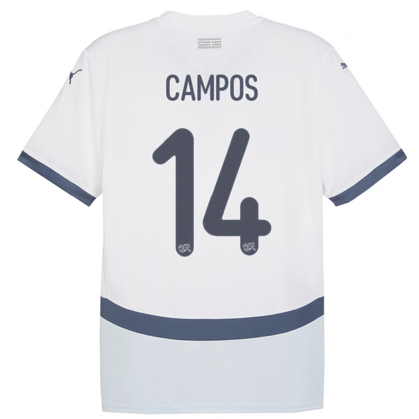 Danxen Mulher Camisola Suiça Luan Campos #14 Branco Alternativa 24-26 Camisa