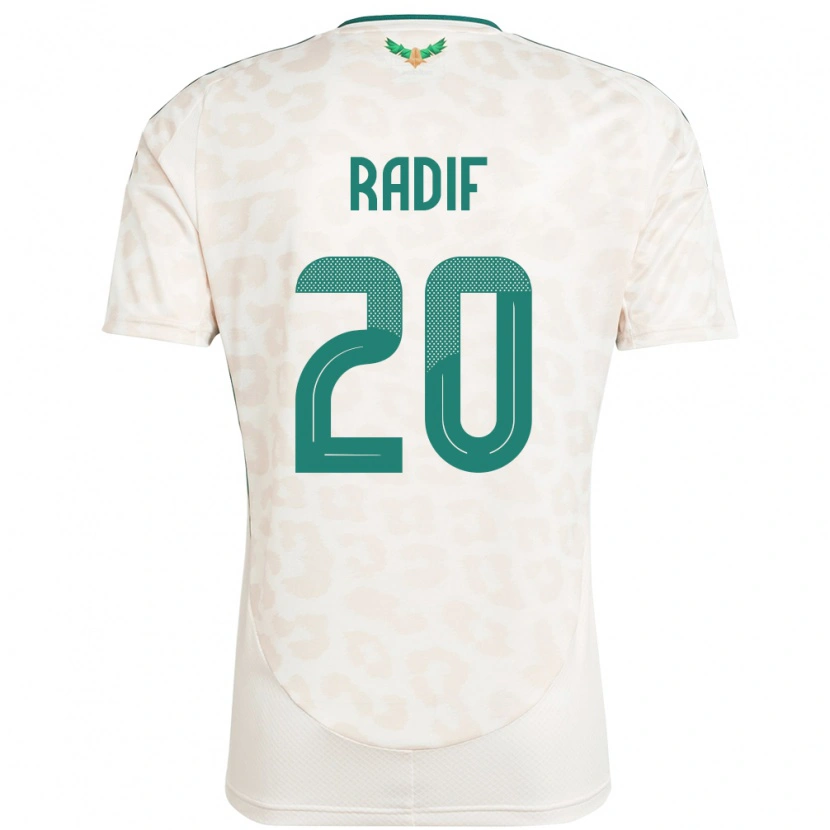 Danxen Mulher Camisola Arábia Saudita Abdullah Radif #20 Branco Alternativa 24-26 Camisa