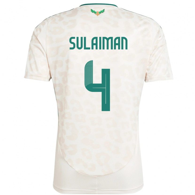 Danxen Mulher Camisola Arábia Saudita Mohammed Sulaiman #4 Branco Alternativa 24-26 Camisa