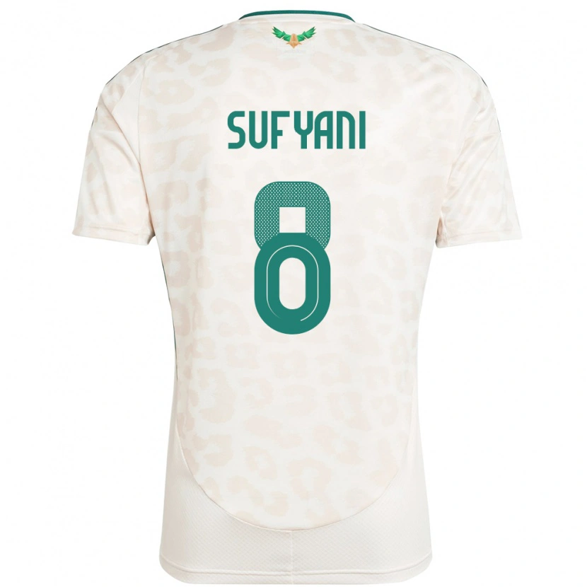 Danxen Mulher Camisola Arábia Saudita Abdulrahman Sufyani #8 Branco Alternativa 24-26 Camisa