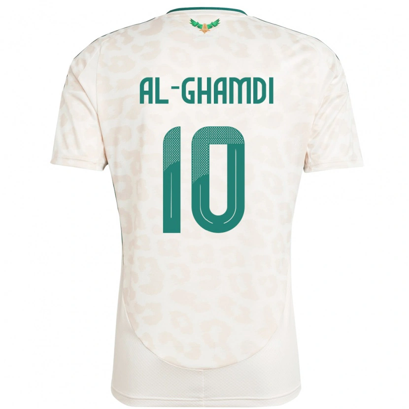 Danxen Mulher Camisola Arábia Saudita Ziyad Al-Ghamdi #10 Branco Alternativa 24-26 Camisa
