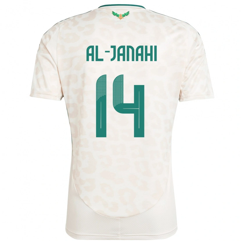 Danxen Mulher Camisola Arábia Saudita Nawaf Al-Janahi #14 Branco Alternativa 24-26 Camisa