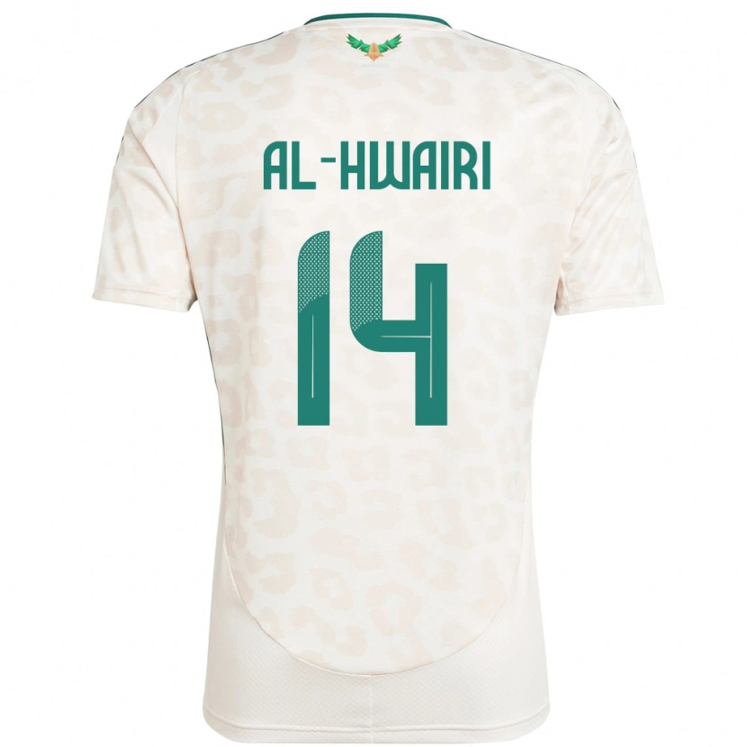 Danxen Mulher Camisola Arábia Saudita Nawaf Al-Hwairi #14 Branco Alternativa 24-26 Camisa