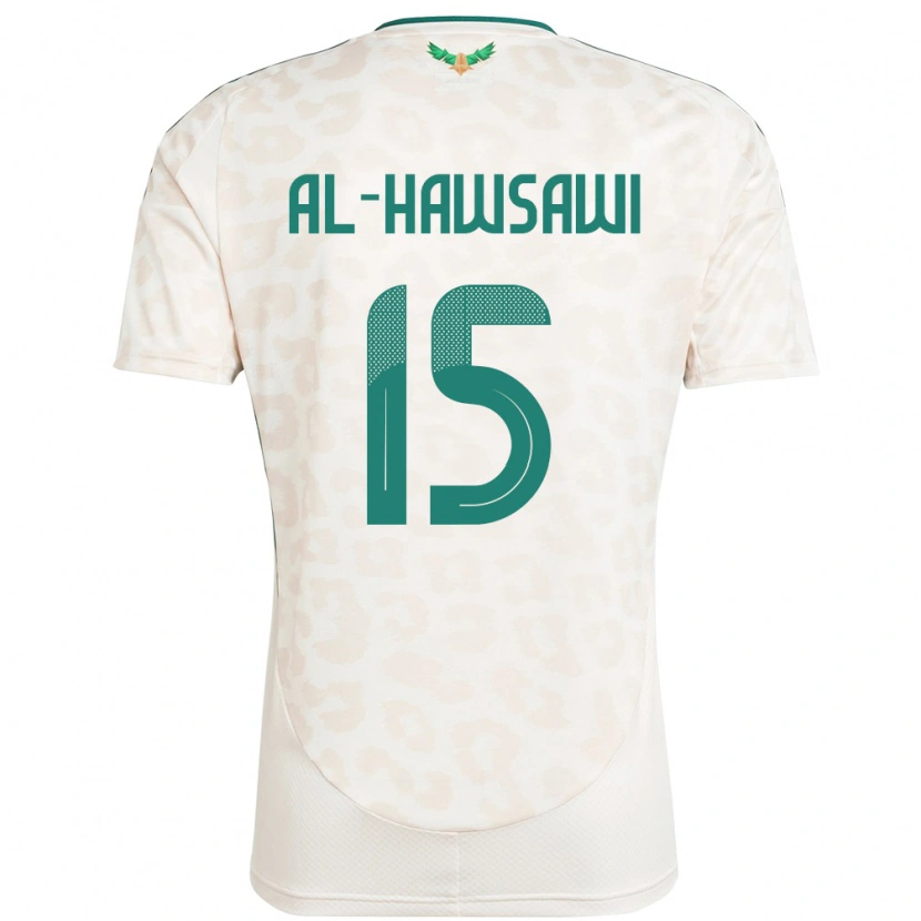 Danxen Mulher Camisola Arábia Saudita Suhayb Al-Hawsawi #15 Branco Alternativa 24-26 Camisa