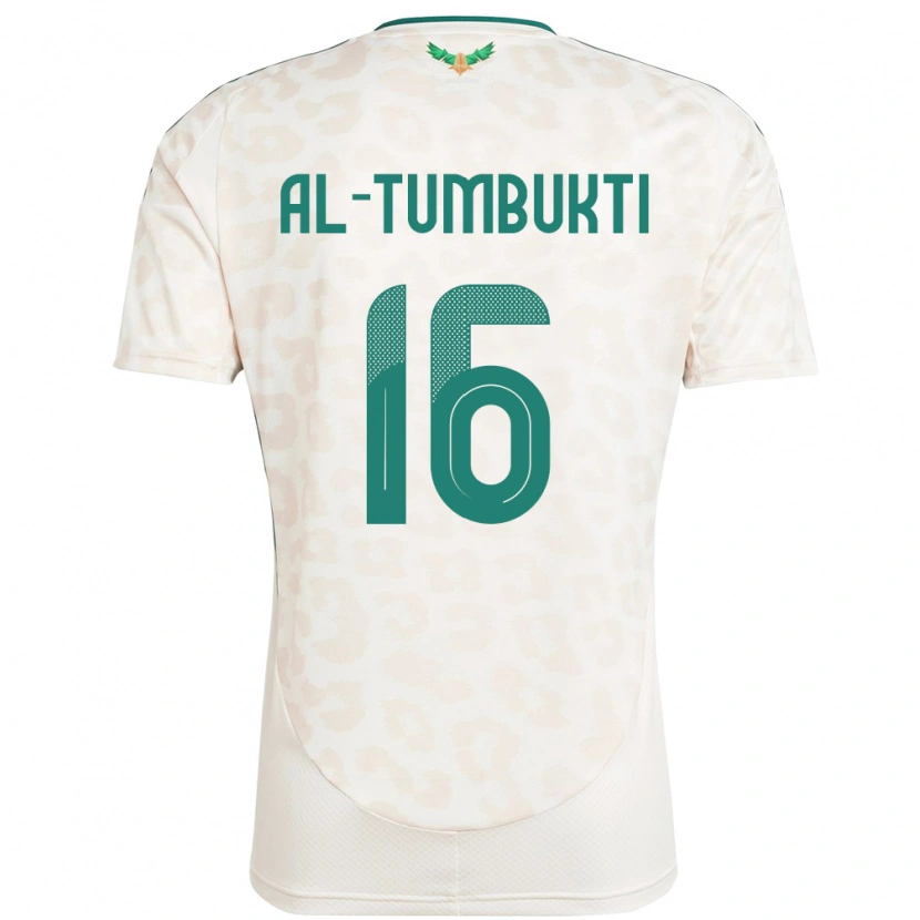 Danxen Mulher Camisola Arábia Saudita Saud Al-Tumbukti #16 Branco Alternativa 24-26 Camisa