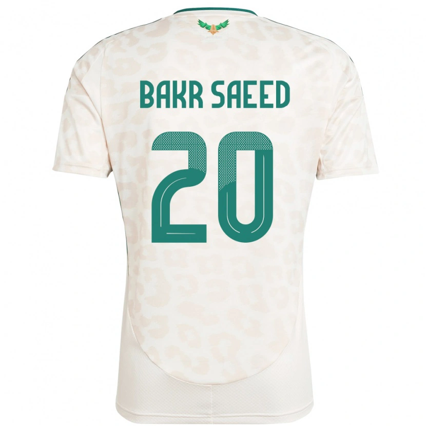 Danxen Mulher Camisola Arábia Saudita Abu Bakr Saeed #20 Branco Alternativa 24-26 Camisa