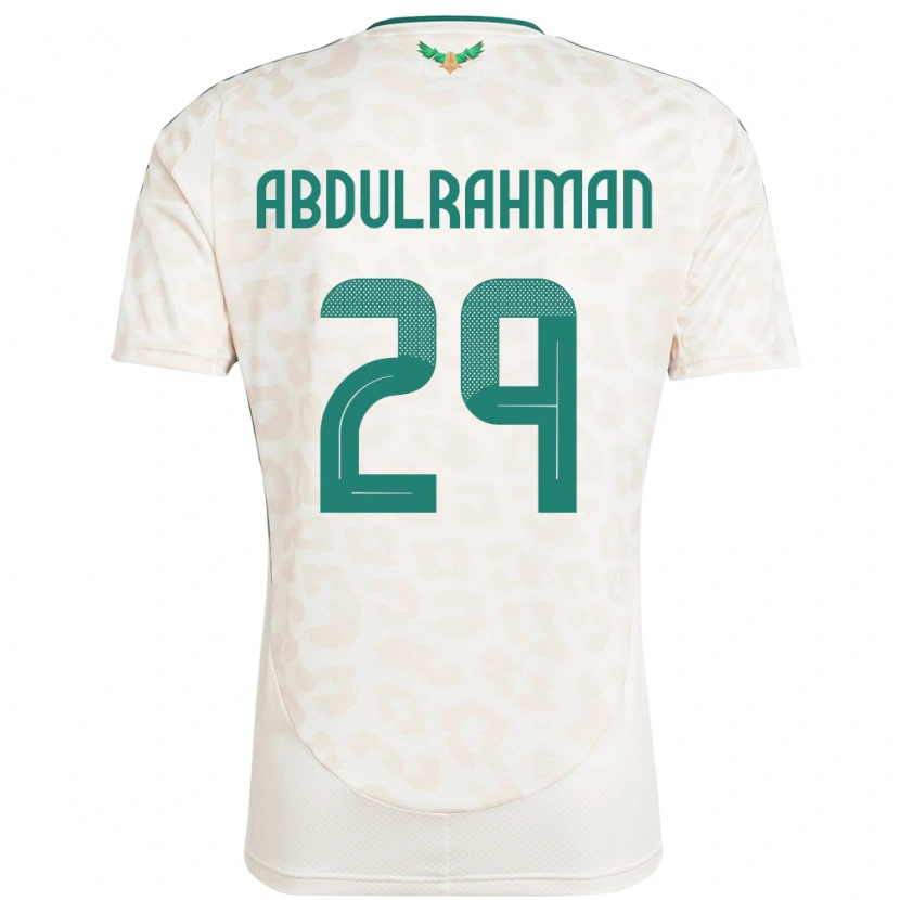Danxen Mulher Camisola Arábia Saudita Mohammed Abdulrahman #29 Branco Alternativa 24-26 Camisa