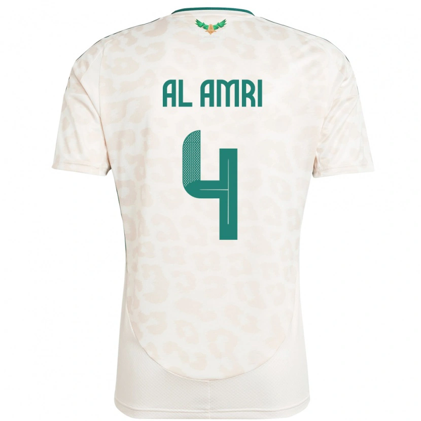 Danxen Mulher Camisola Arábia Saudita Abdulelah Al Amri #4 Branco Alternativa 24-26 Camisa