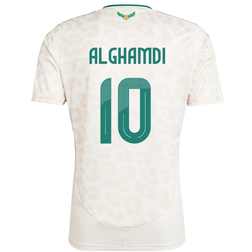 Danxen Mulher Camisola Arábia Saudita Ahmad Alghamdi #10 Branco Alternativa 24-26 Camisa