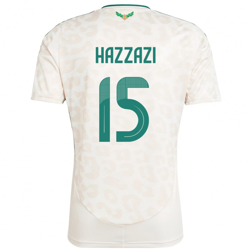 Danxen Mulher Camisola Arábia Saudita Mohammed Hazzazi #15 Branco Alternativa 24-26 Camisa