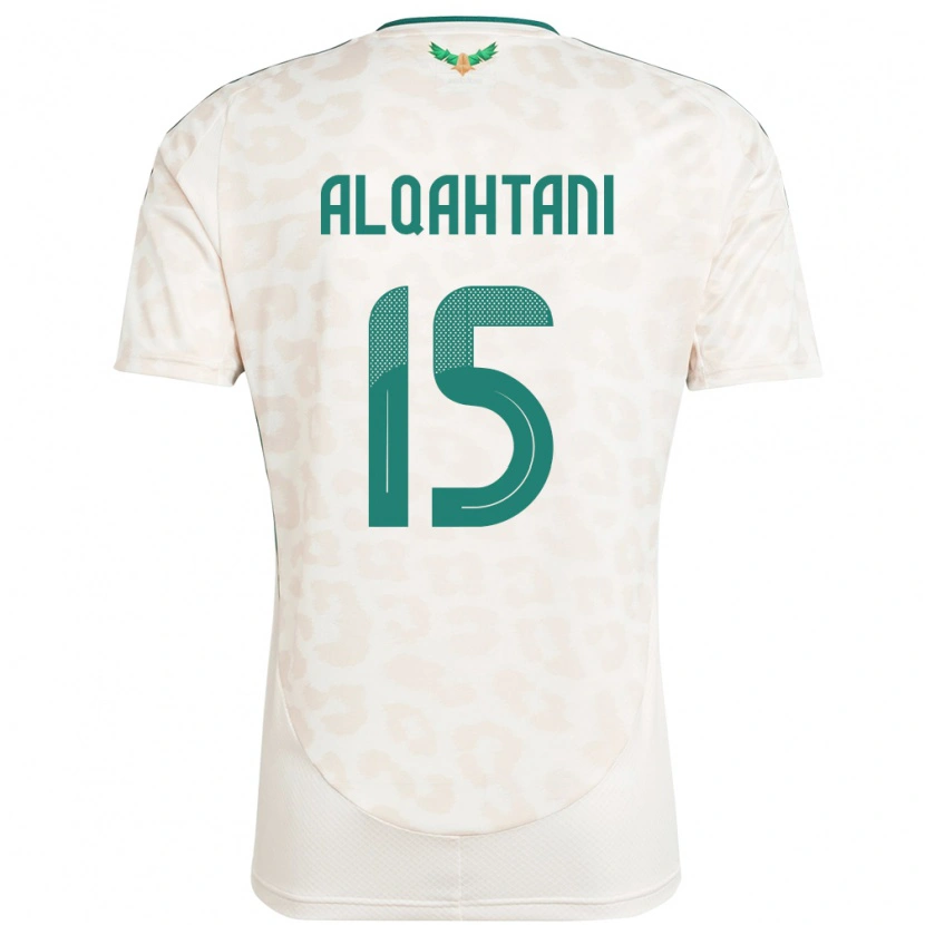 Danxen Mulher Camisola Arábia Saudita Mohammed Alqahtani #15 Branco Alternativa 24-26 Camisa