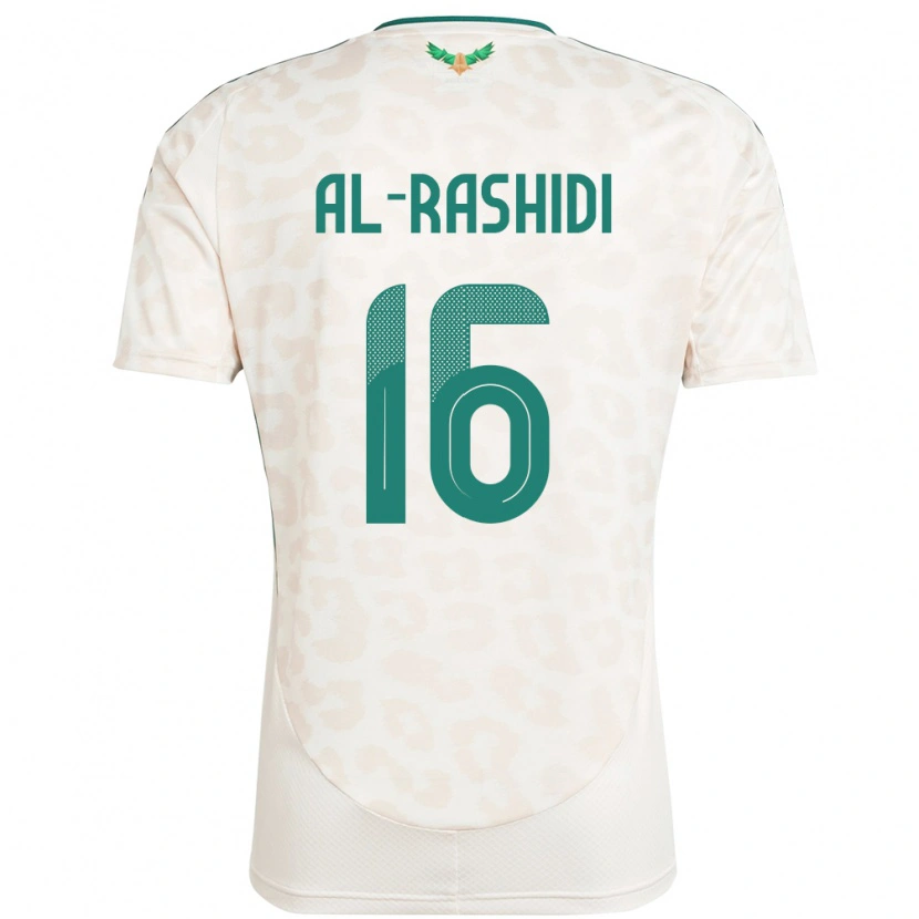 Danxen Mulher Camisola Arábia Saudita Mohammed Al Rashidi #16 Branco Alternativa 24-26 Camisa