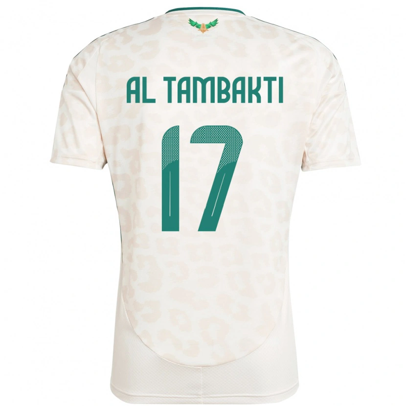 Danxen Mulher Camisola Arábia Saudita Hassan Al Tambakti #17 Branco Alternativa 24-26 Camisa