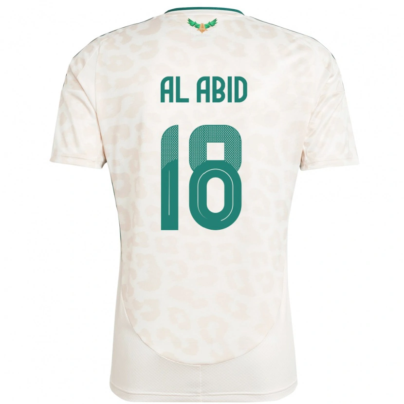 Danxen Mulher Camisola Arábia Saudita Nawaf Al Abid #18 Branco Alternativa 24-26 Camisa