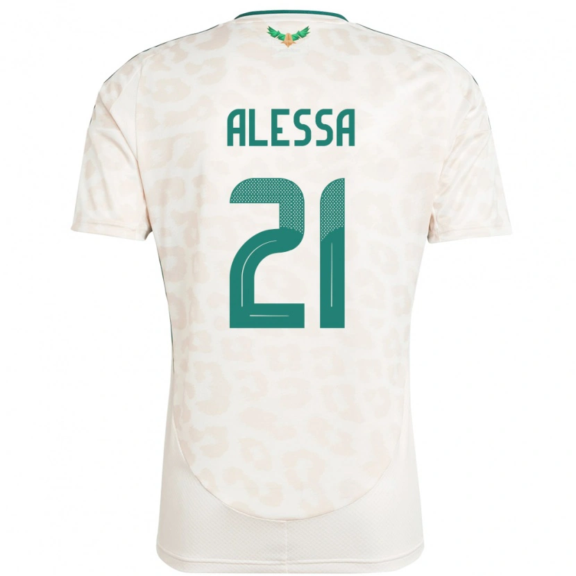 Danxen Mulher Camisola Arábia Saudita Mohammed Alessa #21 Branco Alternativa 24-26 Camisa