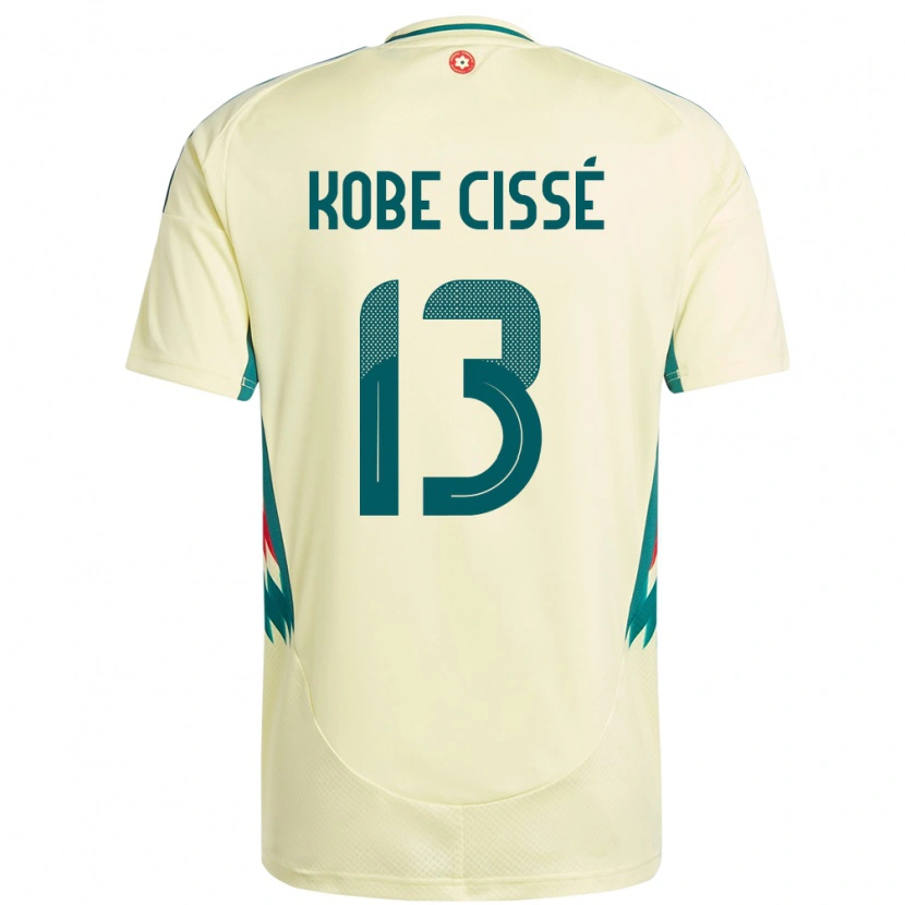 Danxen Mulher Camisola País De Gales Prince Kobe Cissé #13 Bege Amarelo Alternativa 24-26 Camisa