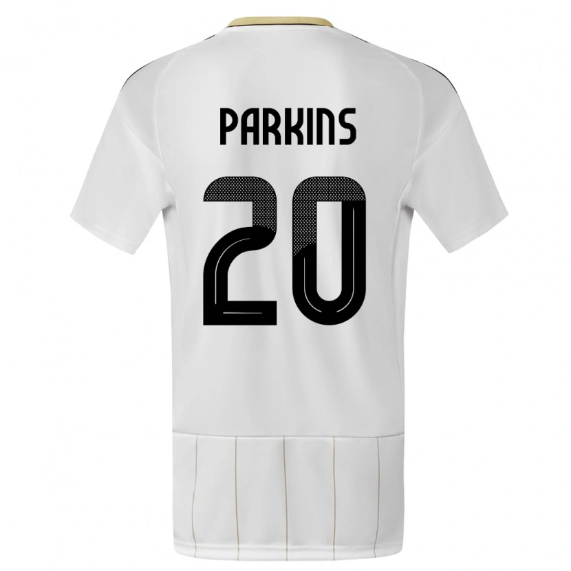 Danxen Mulher Camisola Costa Rica Rashir Parkins #20 Branco Alternativa 24-26 Camisa