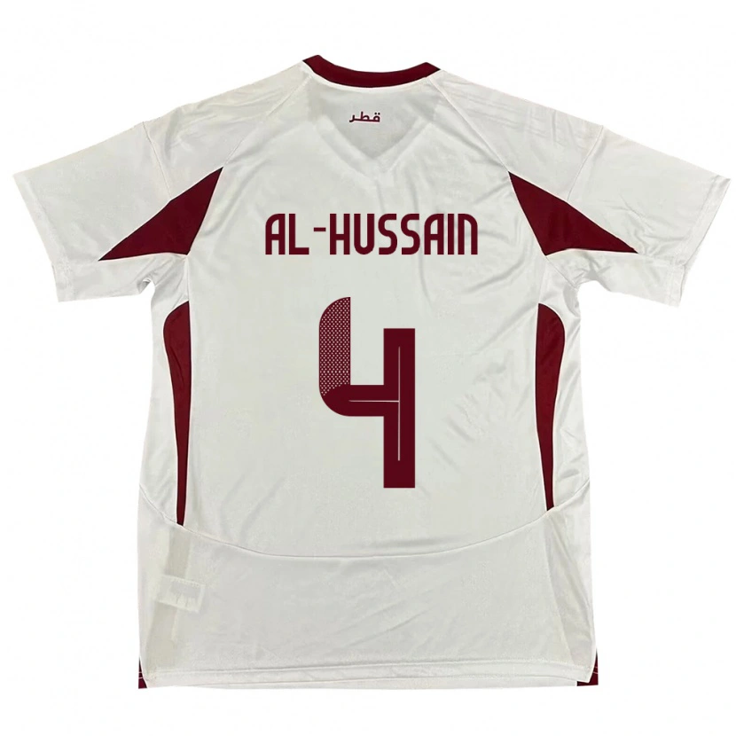 Danxen Mulher Camisola Catar Al-Hashmi Al-Hussain #4 Branco Alternativa 24-26 Camisa