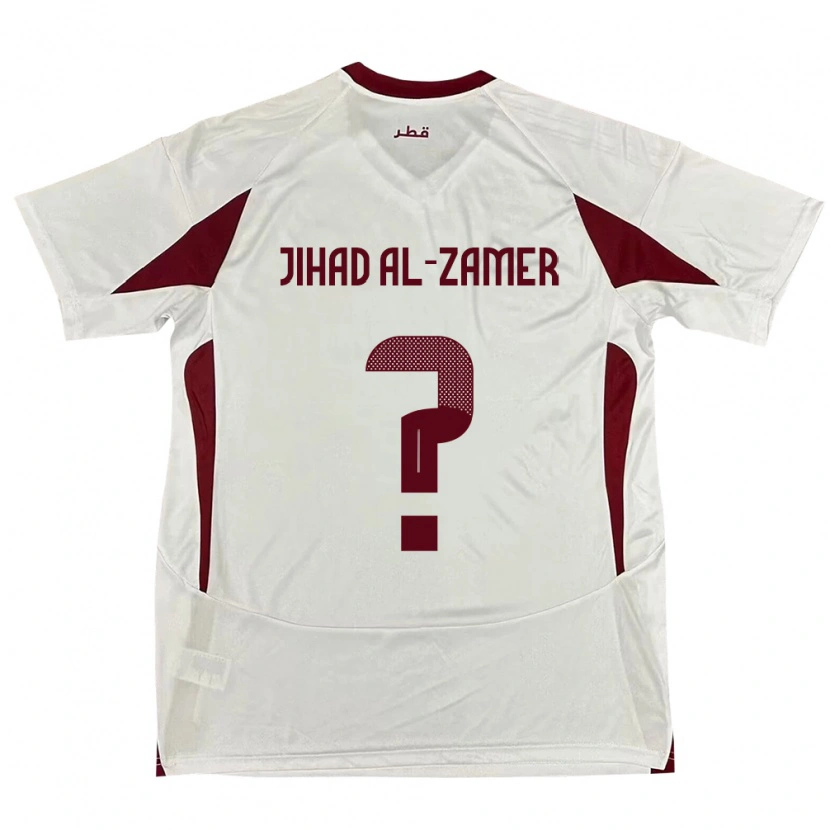 Danxen Mulher Camisola Catar Mohammed Jihad Al-Zamer #0 Branco Alternativa 24-26 Camisa